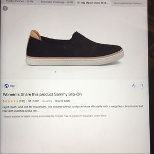 Black ugg Sammy slip-ons